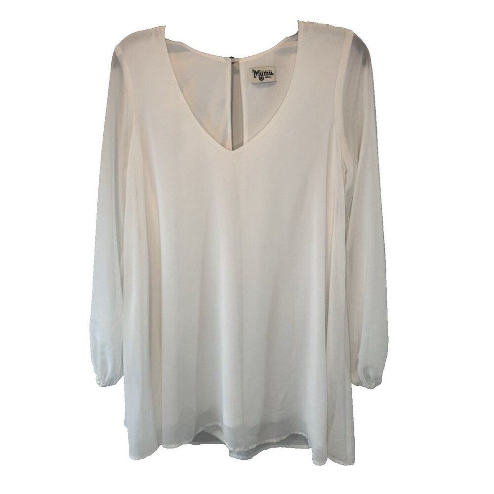Show Me Your‎ Mumu Donna Michelle White Tunic Dress S Soft Feminine Soft Girl